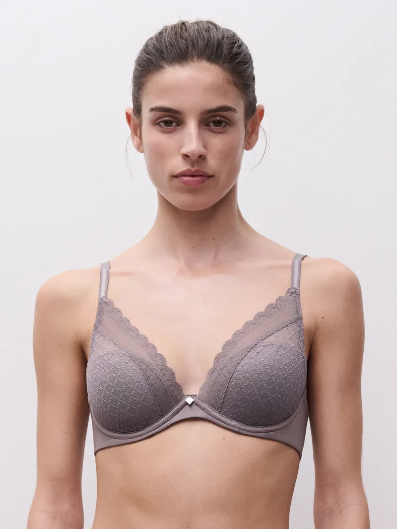 Chantelle EasyFeel – Norah Chic Plunge T-Shirt-BH Bronzed Taupe