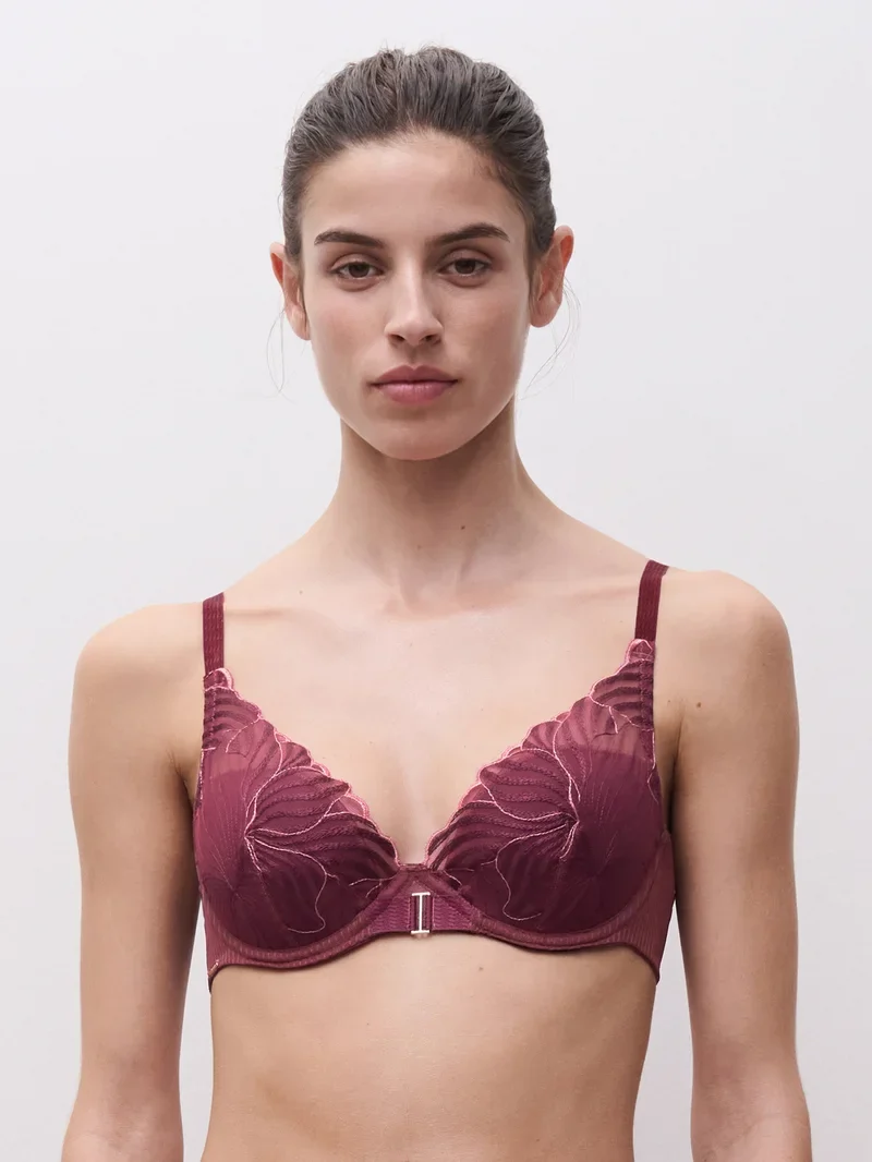 Chantelle – Legend Plunge T-Shirt-BH Sienna / Guava