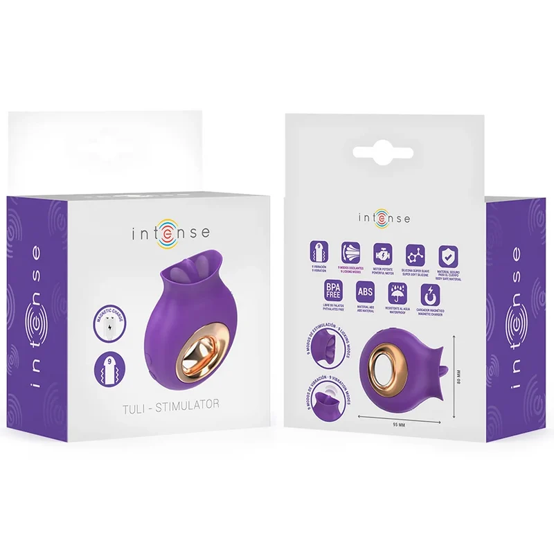 INTENSE - TULI KLITORISSTIMULATOR 9 VIBRATIONEN & 9 OSZILLATIONEN LILA