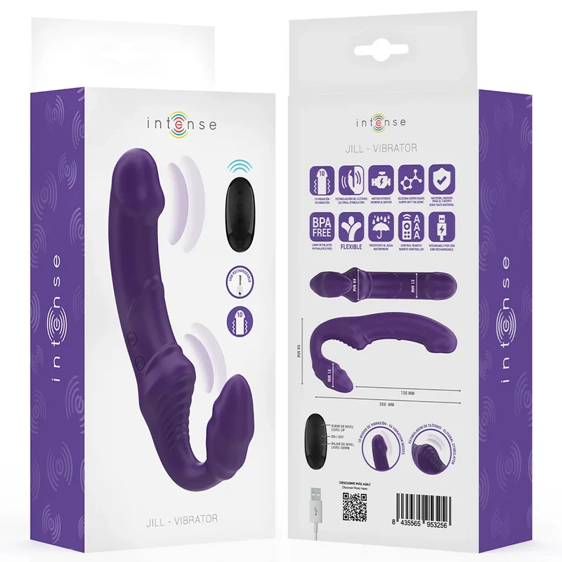 INTENSE - JILL DOPPELVIBRATOR 20 CM LILA FERNBEDIENUNG