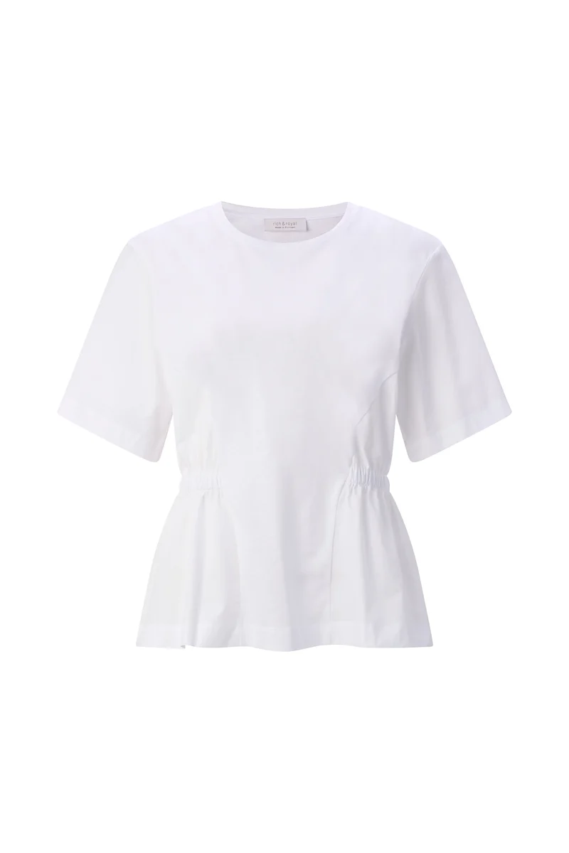 Mat Mix T-Shirt with Peplum