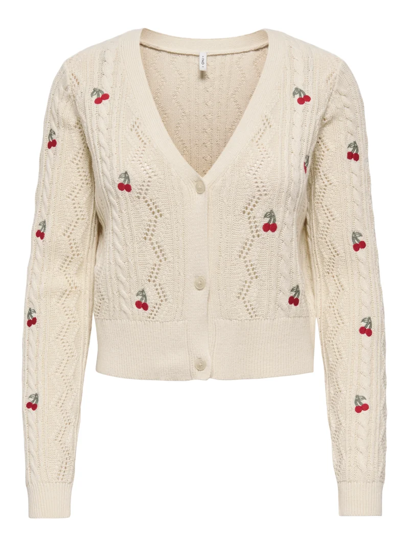 ONLBIRTIE LS EMB V-NECK CARDIGAN NCA KNT