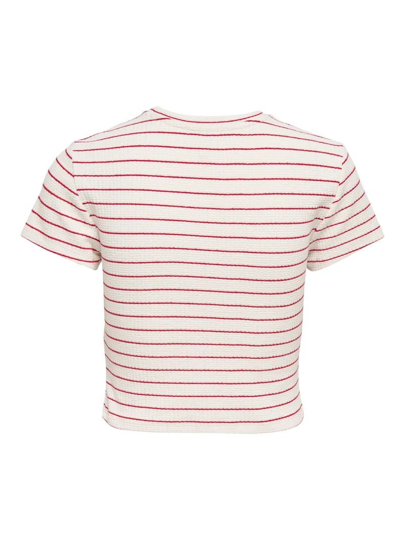 ONLANITS S/S O-NECK CROPPED TOP JRS