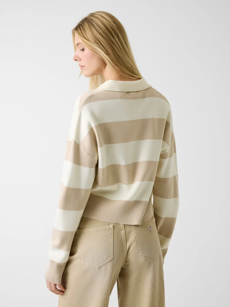 GJ LS POLO STRIPED SWTR