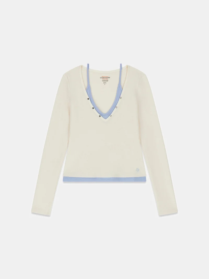 GJ LS LAYERED WAFFLE TOP