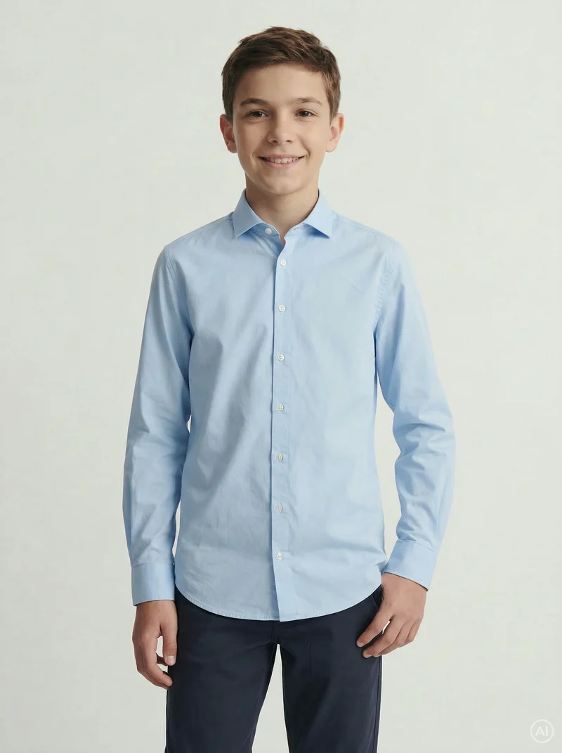 JJEAXEL STRETCH SHIRT LS NOOS JNR