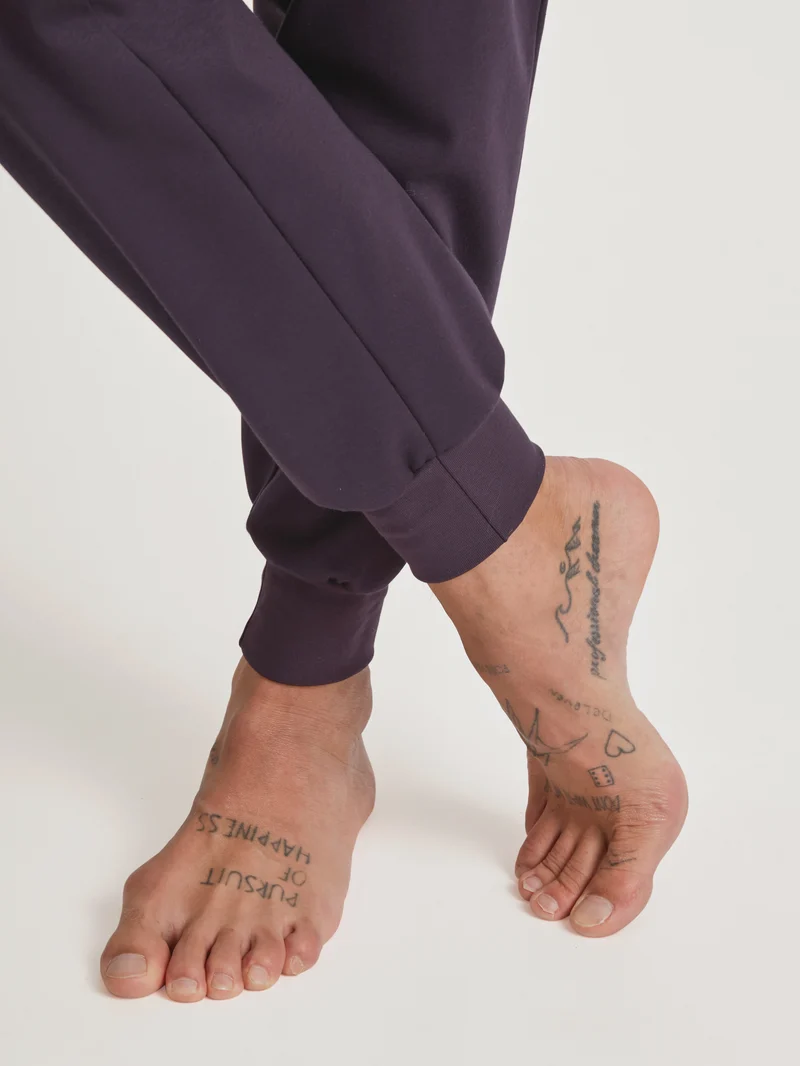 HERREN Pyjama mit Bündchen, plum