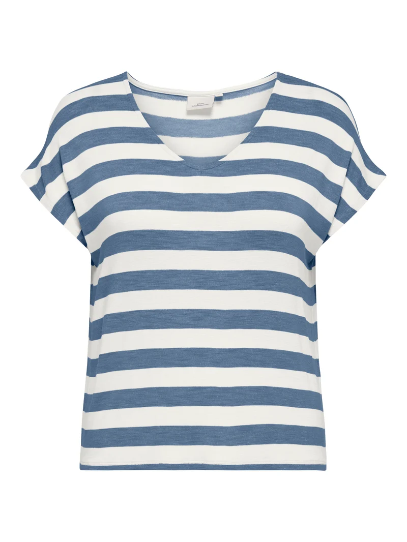 CARLIRA S/S V-NECK TOP JRS NOOS
