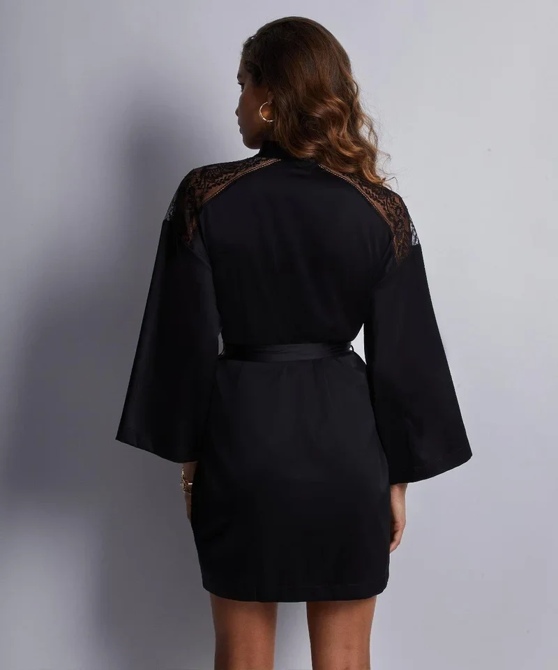 Aubade - Midnight Whisper Kimono Noir