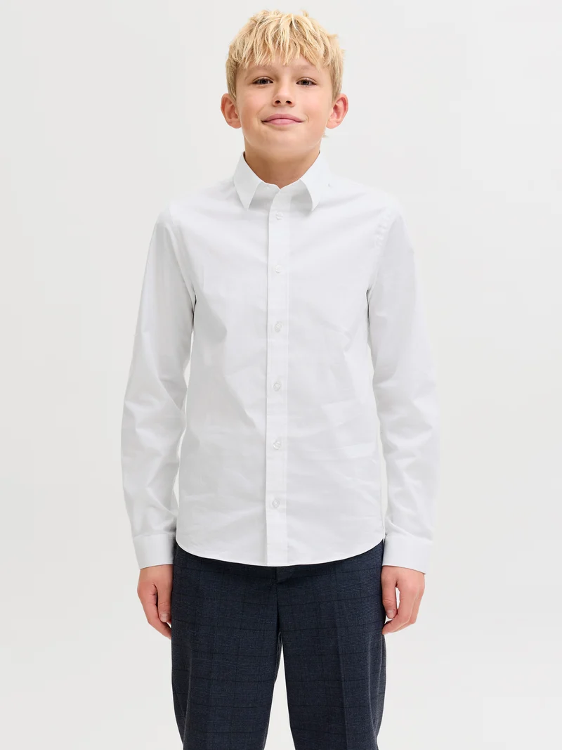 JJEAXEL STRETCH SHIRT LS NOOS JNR
