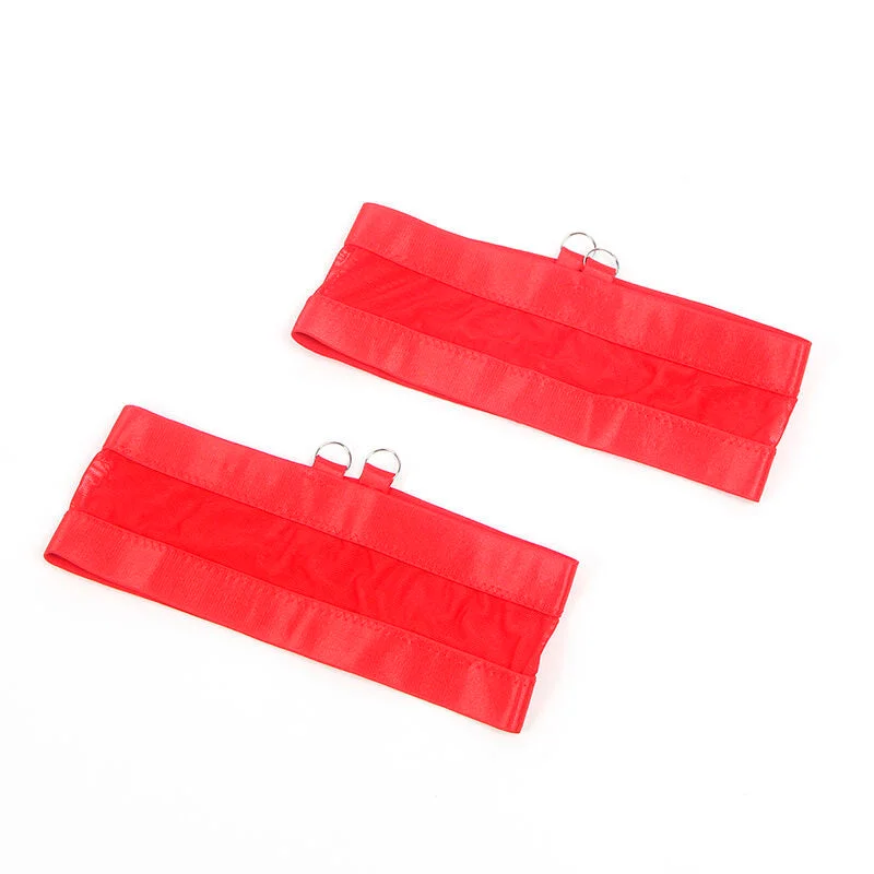 SUBBLIME - 955250 ROTER BONDAGE-BH MIT STRUMPFBAND-SET S/M