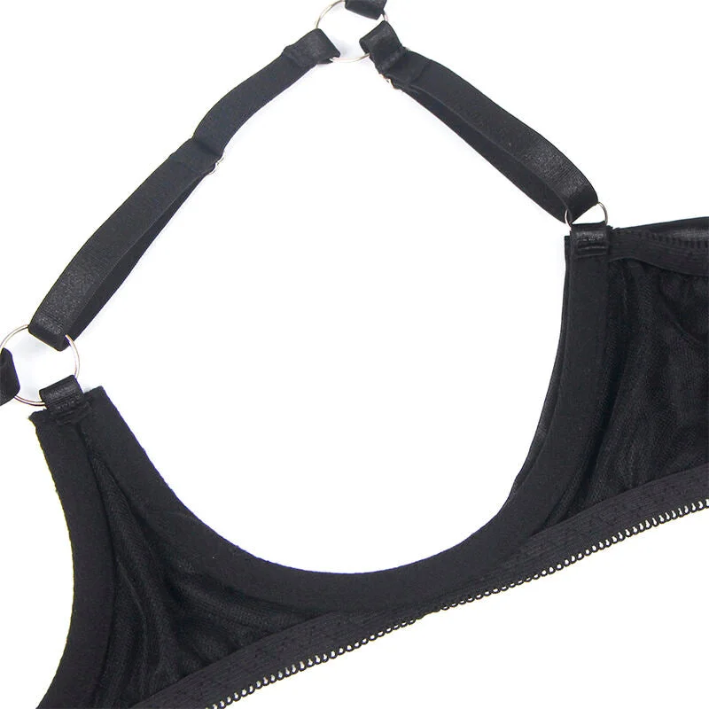 SUBBLIME - 955205 BH-SET MIT VERSTELLBARER SCHWARZER SCHLEIFE L/XL