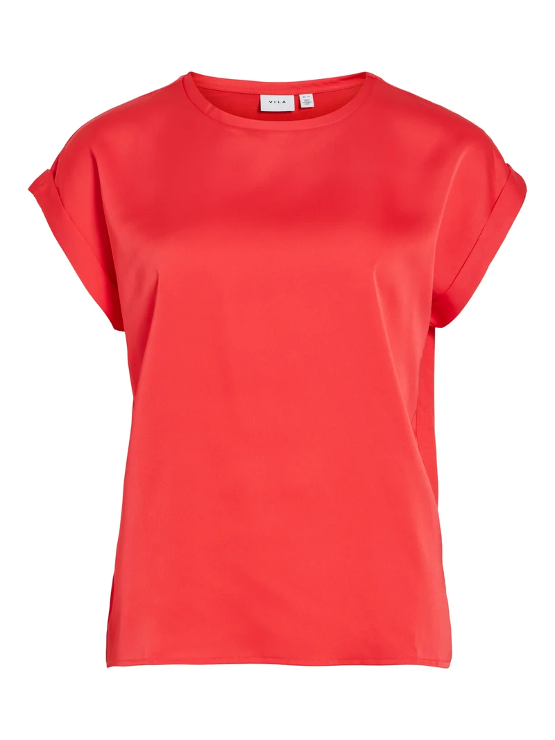 VIELLETTE S/S SATIN TOP - NOOS