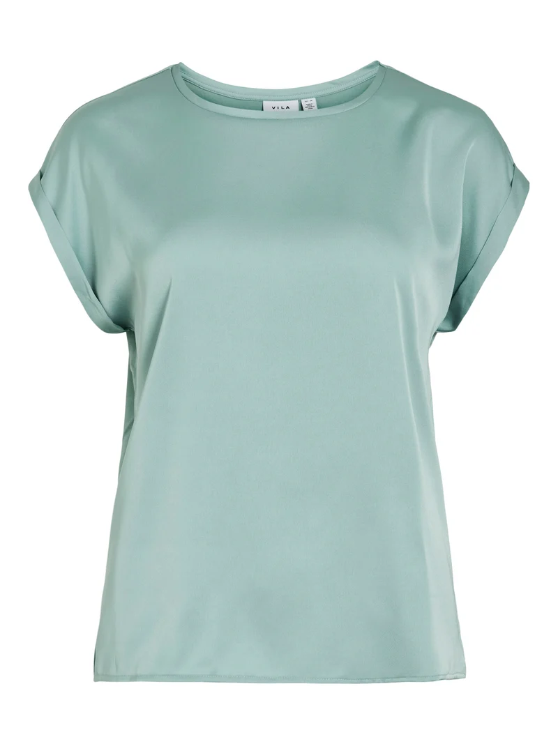 VIELLETTE S/S SATIN TOP - NOOS