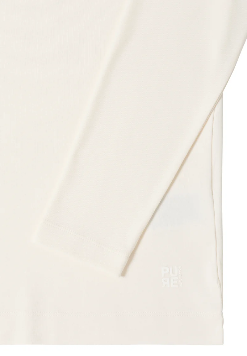 Funnelneck Shirt in Unifarbe