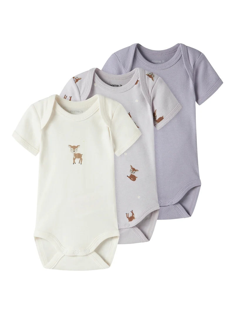 NBFBODY 3P SS LILAC MARBLE DEER NOOS
