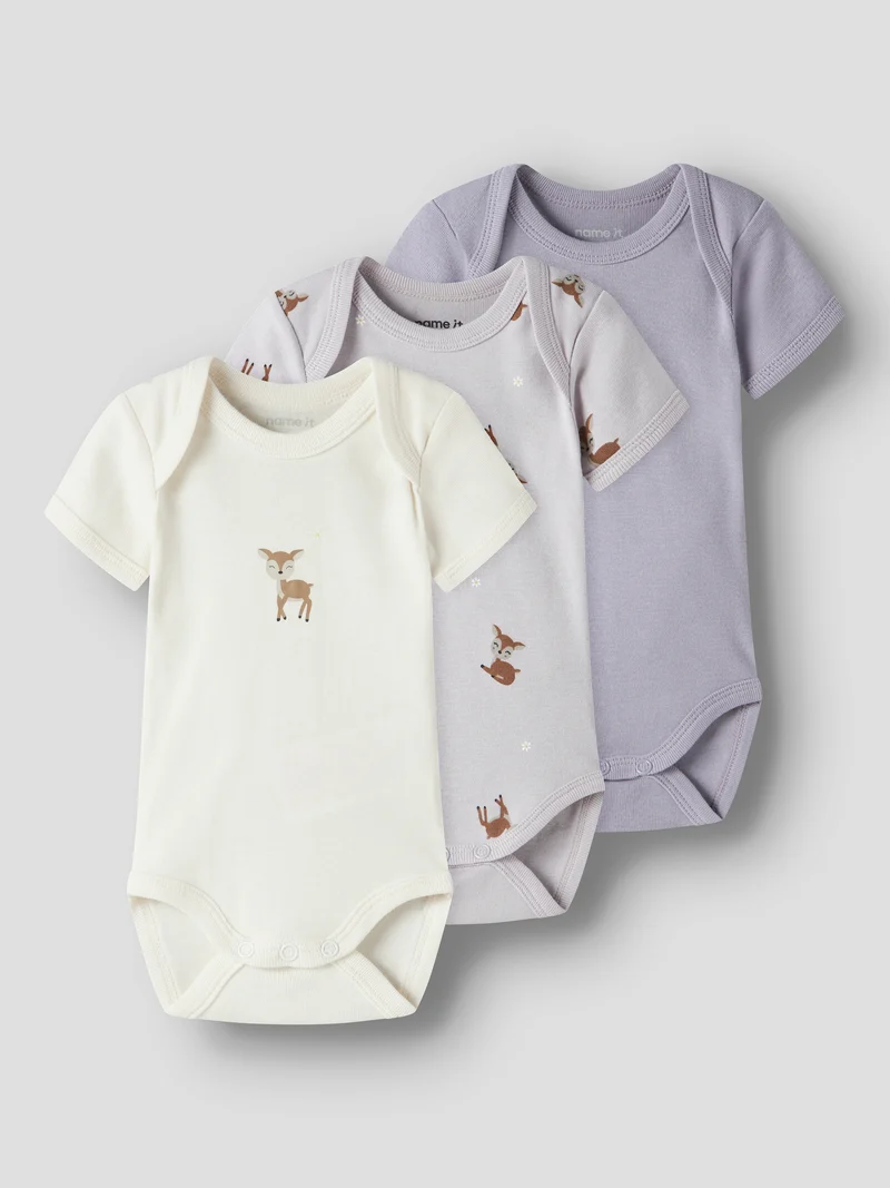 NBFBODY 3P SS LILAC MARBLE DEER NOOS