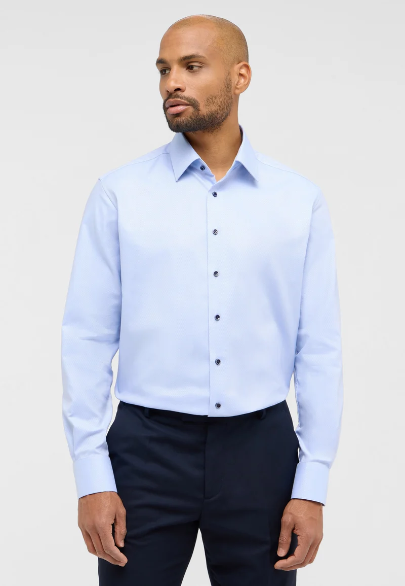 Dynamic Cotton Dobbydesign Langarm