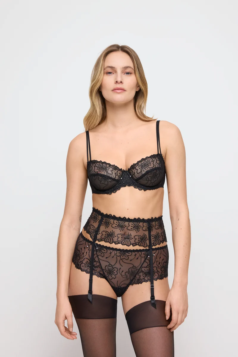 JANE schwarz Luxus String