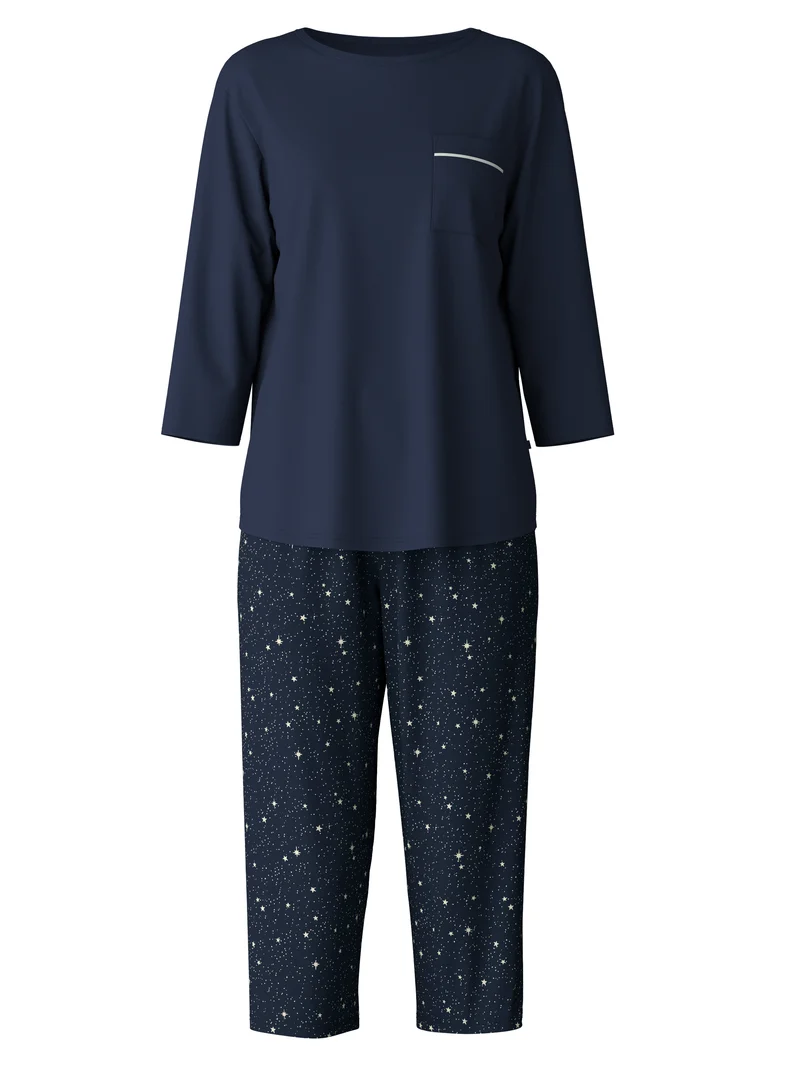 DAMEN Pyjama 3/4, peacoat blue