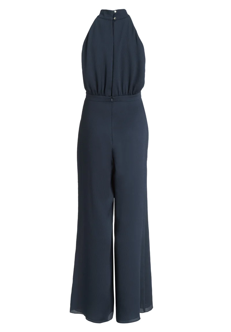 Jumpsuit mit Schluppe aus gehämmertem Satin