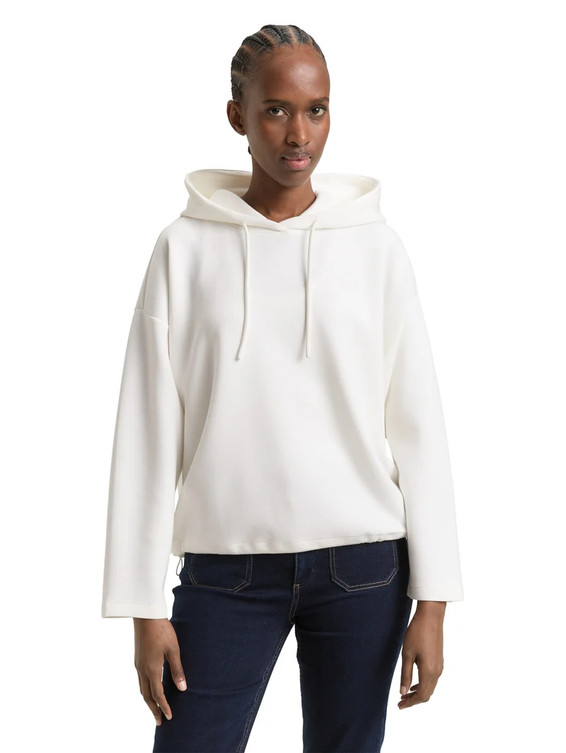 Loose Fit Scuba Hoodie Sweatshirt