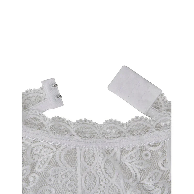SUBBLIME - 953850 SPITZEN-BODYSUIT WEISS S/M