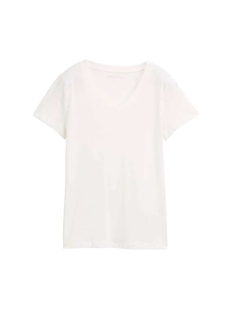 Basic T-Shirt mit V-Ausschnitt