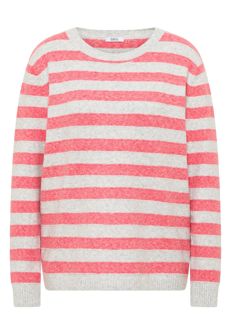 Gestreifter Melange Pullover