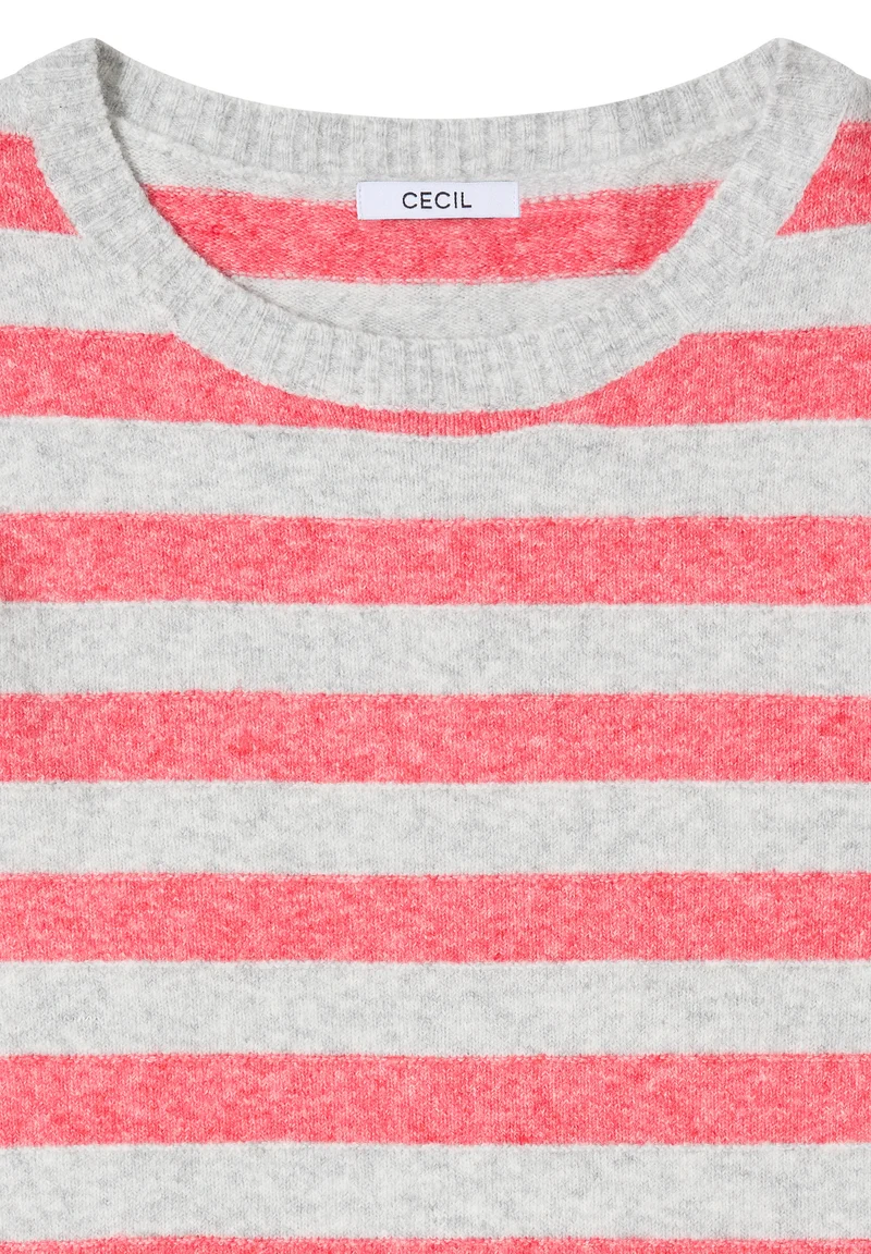 Gestreifter Melange Pullover