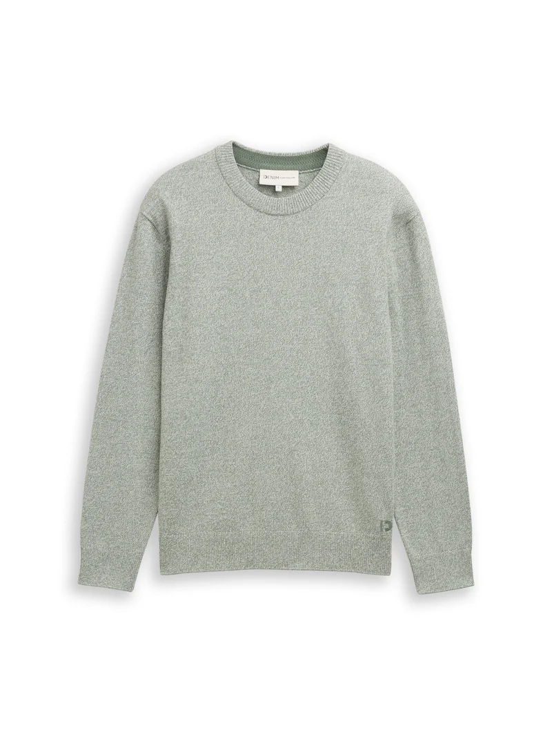Basic Strickpullover aus Baumwolle