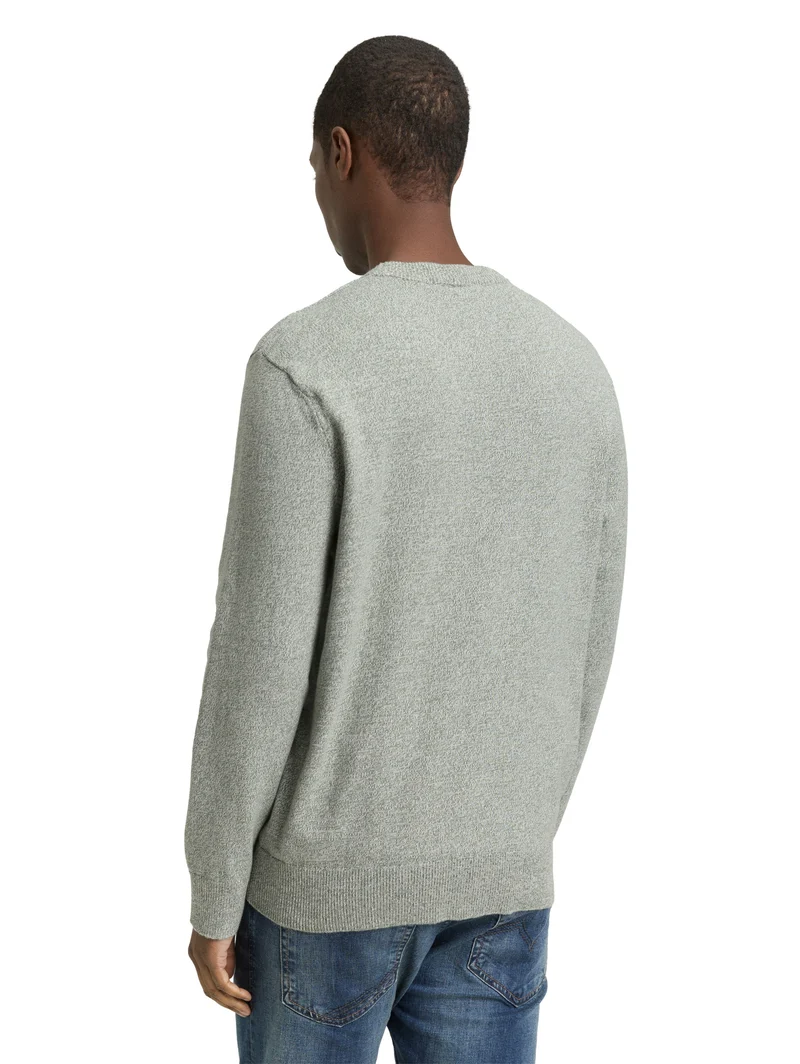 Basic Strickpullover aus Baumwolle