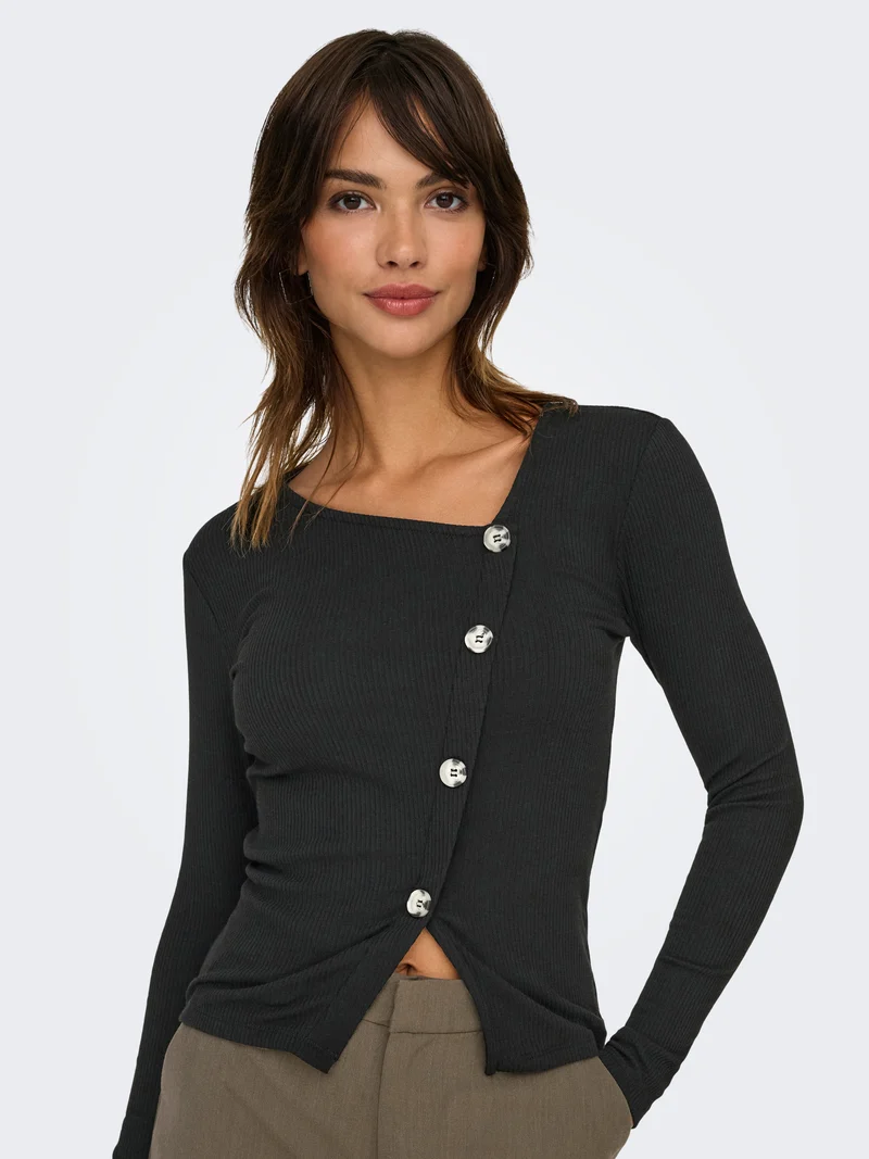 JDYFREYA L/S BUTTON TOP JRS NOOS