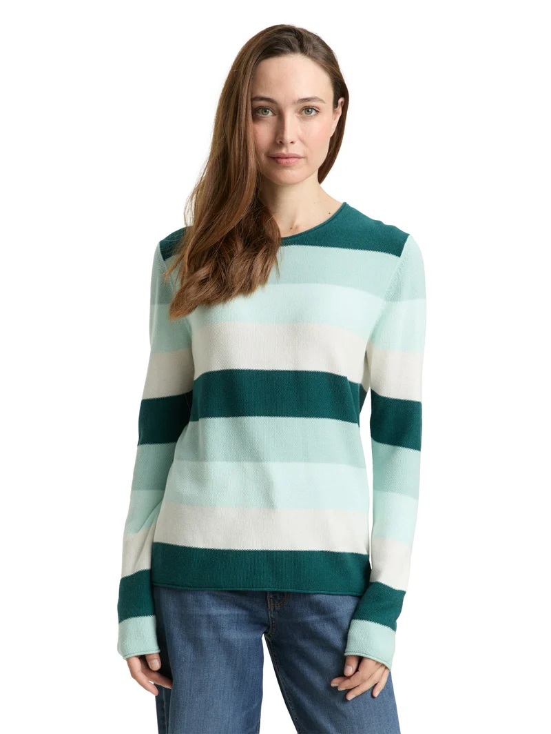 Strickpullover mit Rundhalsausschnitt