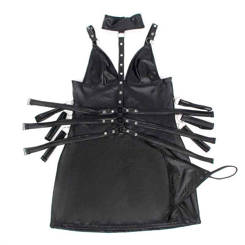 SUBBLIME - 954413 BONDAGE-BODY AUS LEDER SCHWARZ L/XL