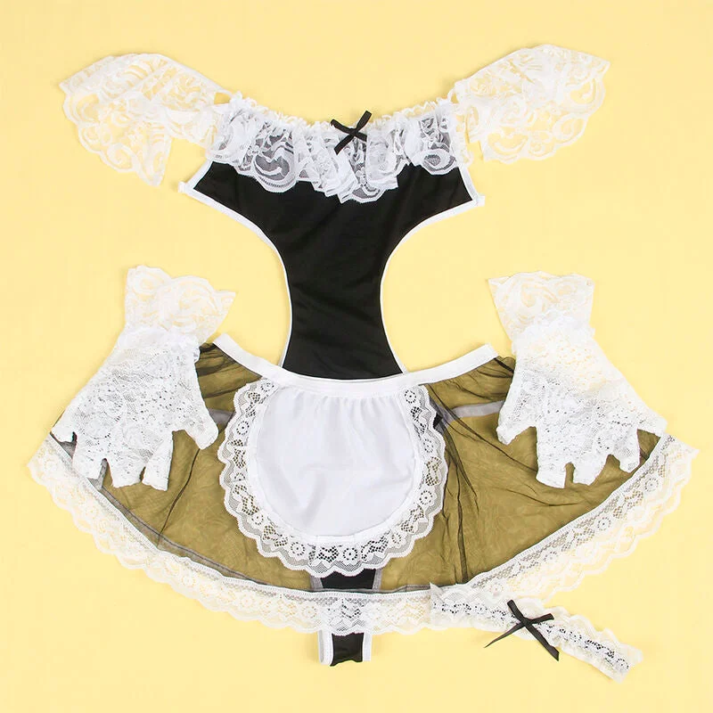 SUBBLIME - 954307 SEXY ZOFENKOSTÜM SCHWARZ/WEISS S/M