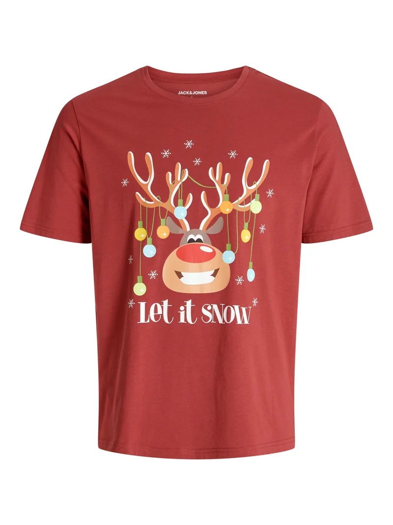 JJCHRISTMAS TEE SS CREW NECK JNR