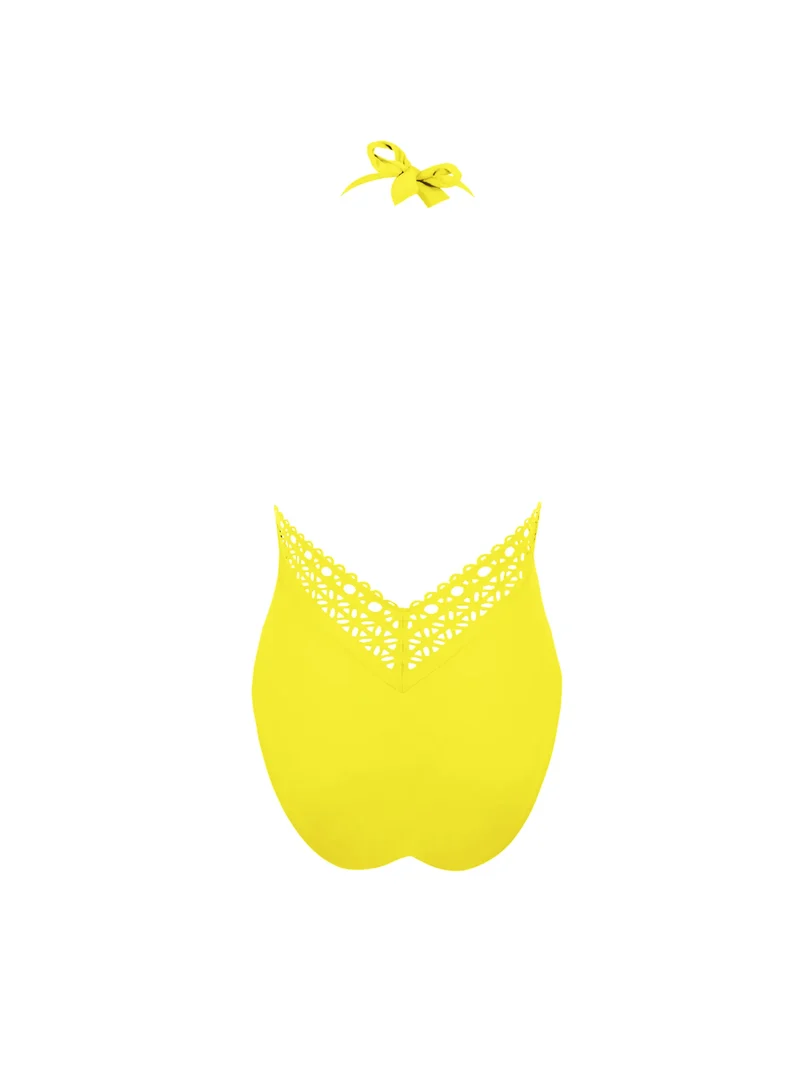 Lise Charmel Bademode - Ajourage Couture Neckholder-Badeanzug mit tiefem Ausschnitt vorne und hinten Ajourage Jaune