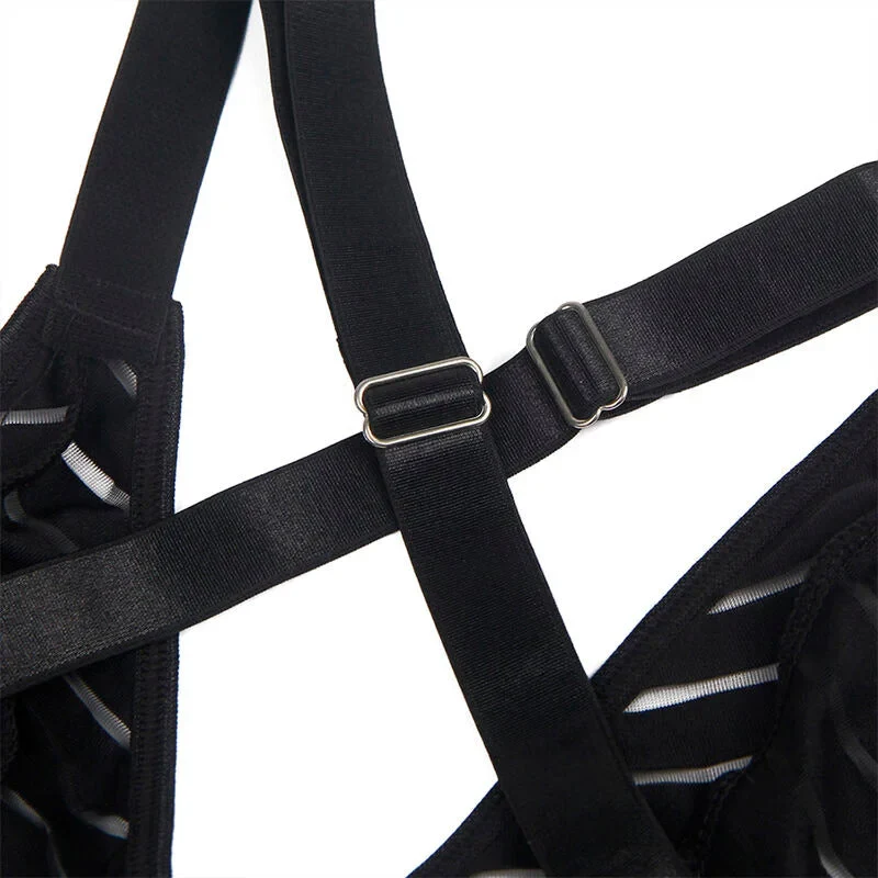 SUBBLIME - 954147 BODY MIT STRUMPFGÜRTEL SCHWARZ S/M
