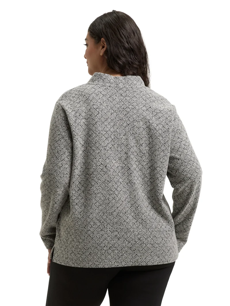 Plus Size - Sweatshirt mit V-Ausschnitt