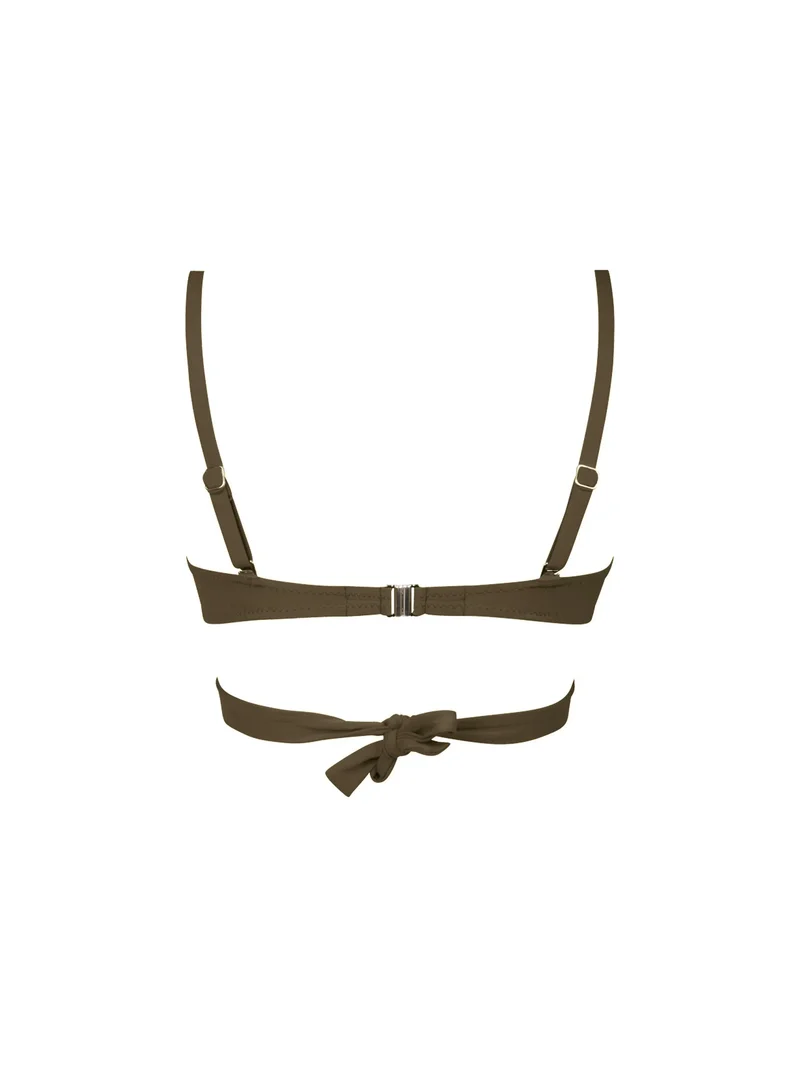 Antigel Swimwear von Lise Charmel – La Chiquissima, weich gepolsterter Triangel-Bikini mit Bändern, Kaki Chic