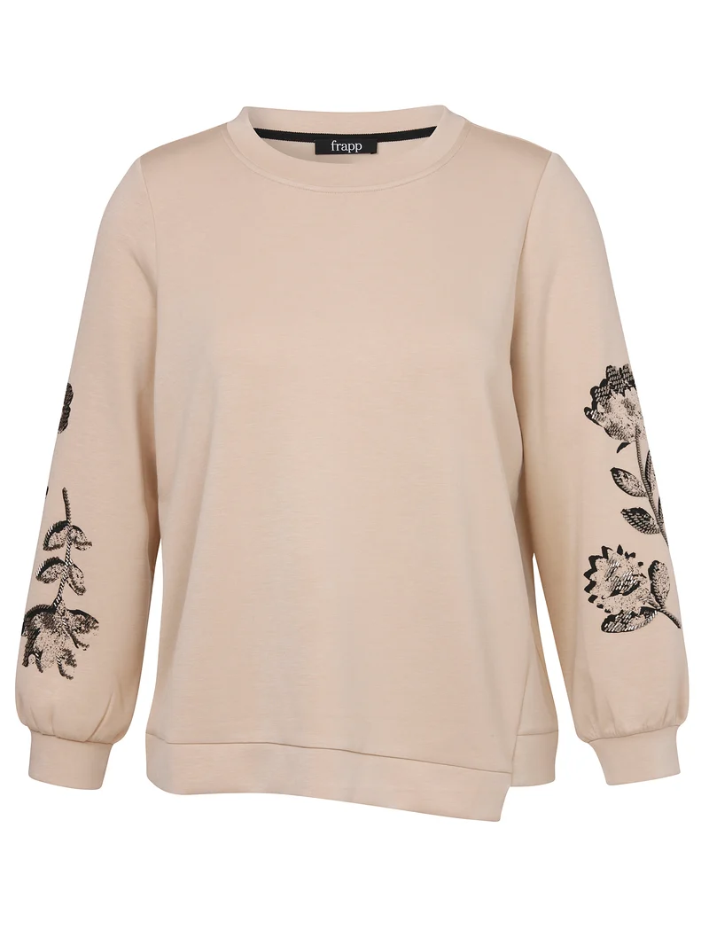 Sweatshirt Rundhals 1/1 Arm Stickerei
