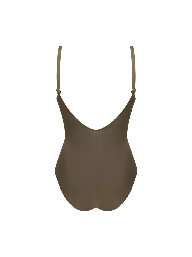 Antigel Swimwear von Lise Charmel – La Chiquissima Full Cup Bügel-Badeanzug Kaki Chic