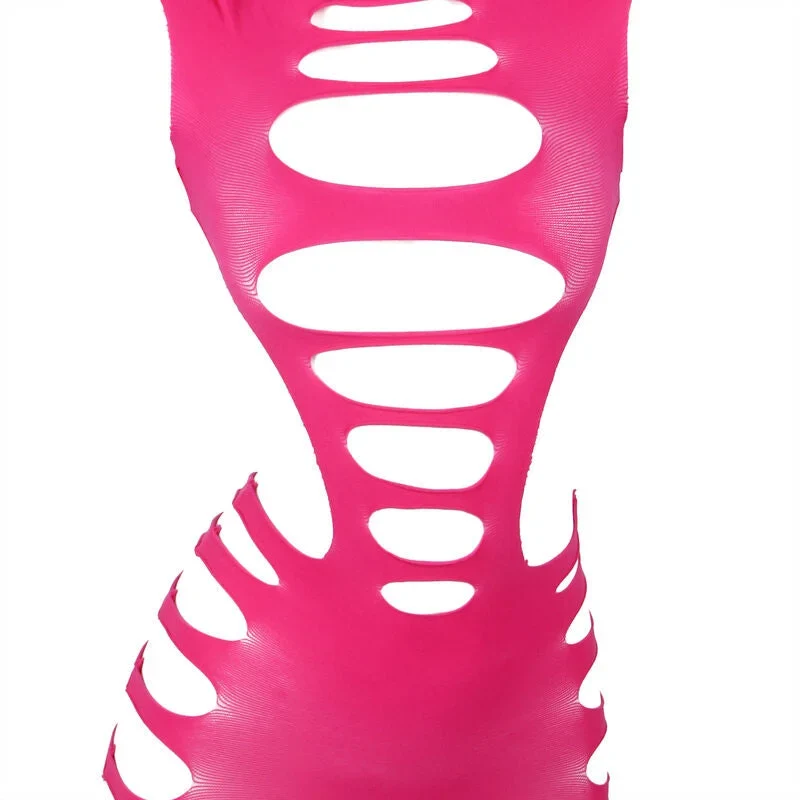SUBBLIME – 952273 Langärmliges Netz-Kleid, Rosa