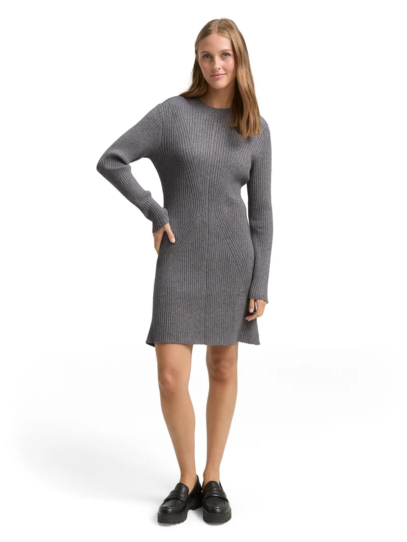 Fitted Mini-Kleid aus Rippstrick