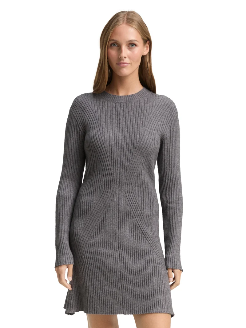 Fitted Mini-Kleid aus Rippstrick