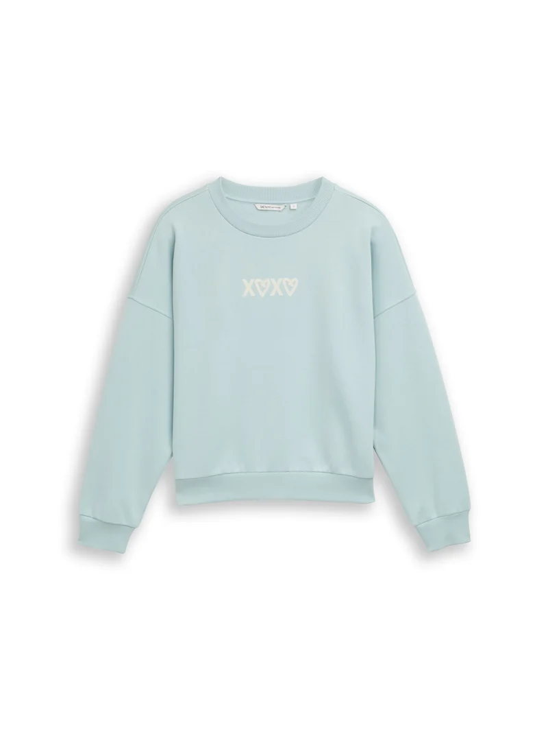 Loose Fit Sweatshirt mit Ski-Motiv
