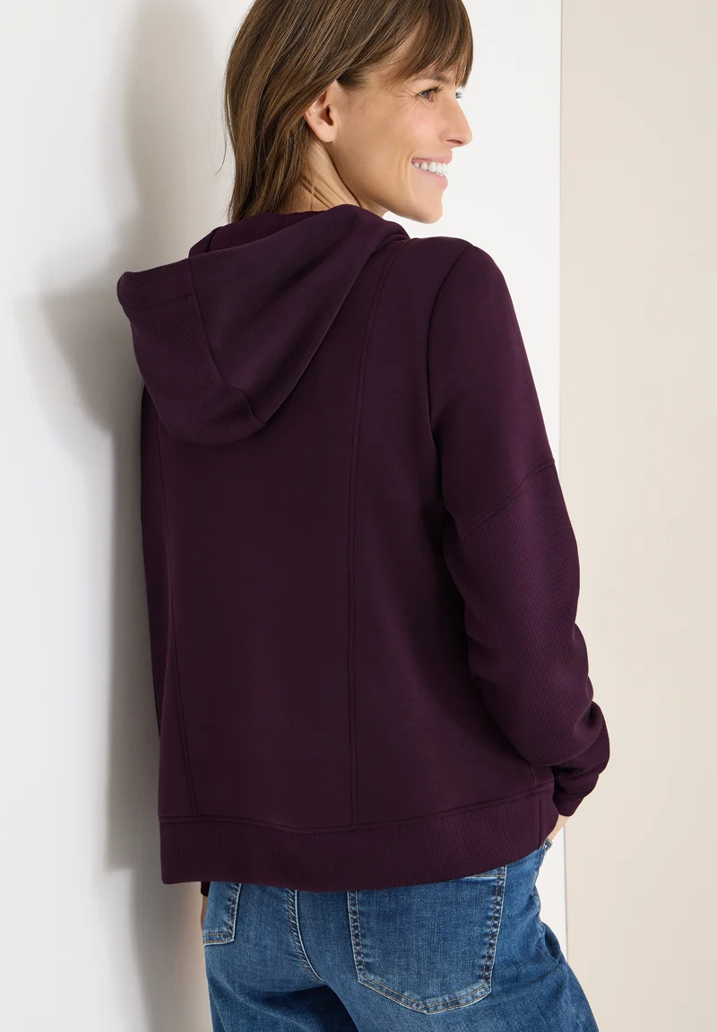 Troyer-Sweatshirt mit Kapuze