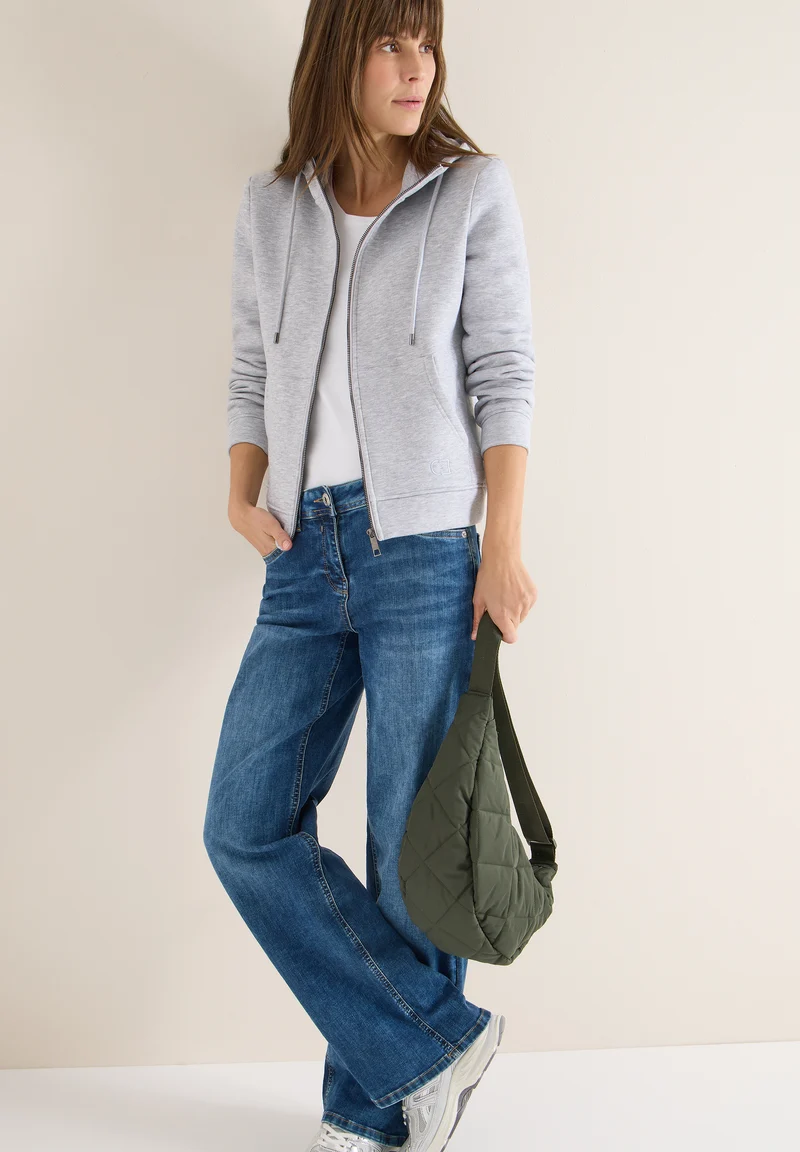 Glitzernde Hoodie Sweatjacke