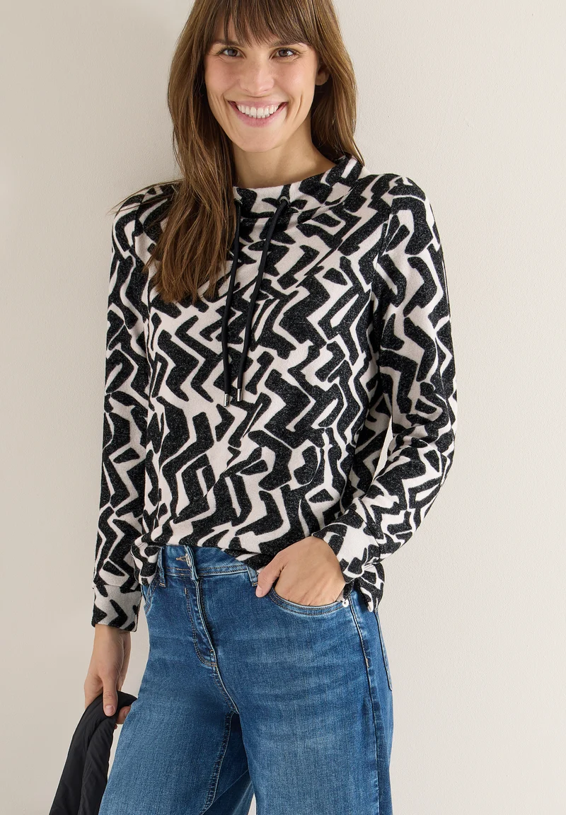 Cosy Shirt mit Grafikmuster
